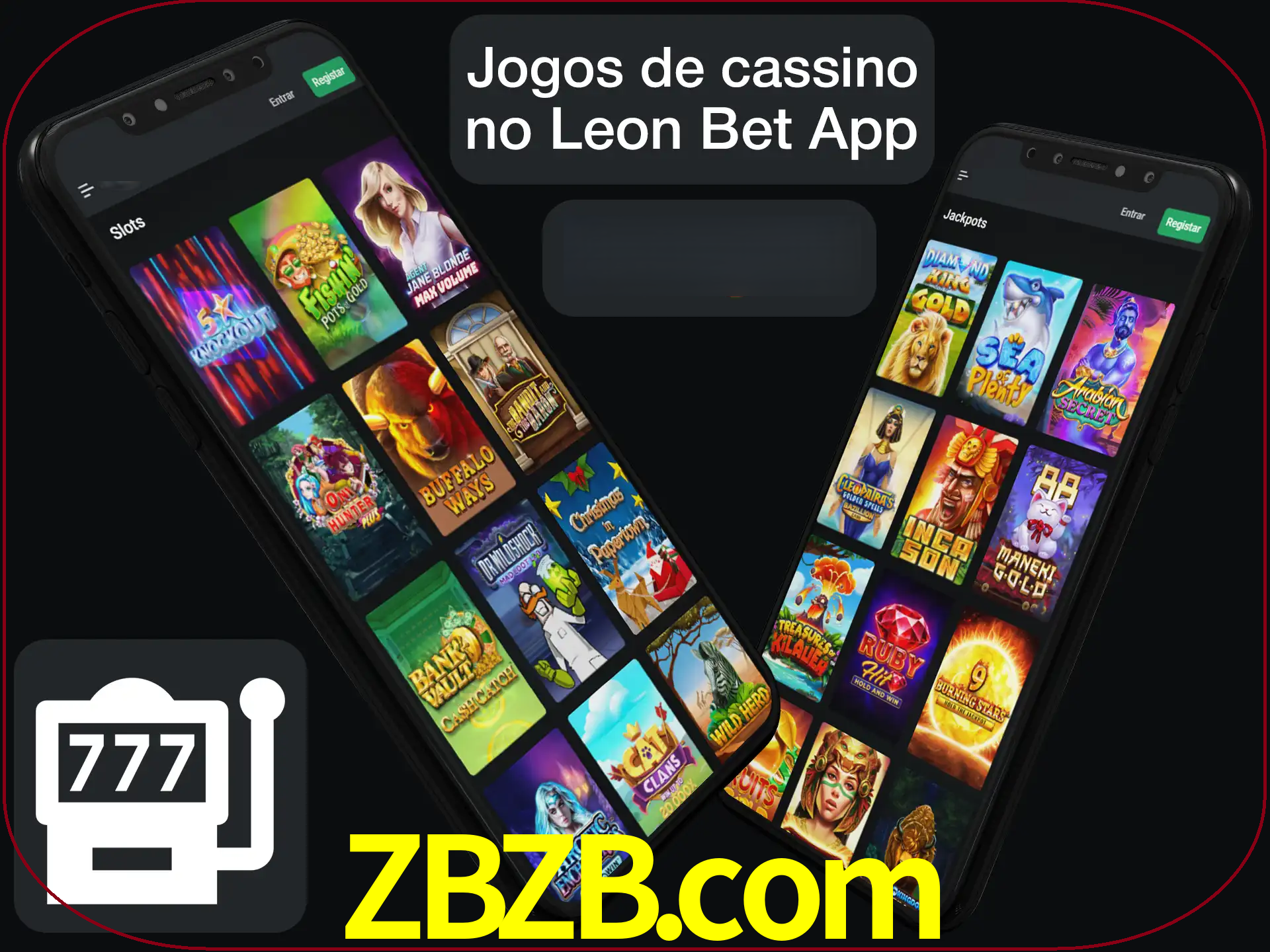Escolha quais jogos de cassino jogar no app.
