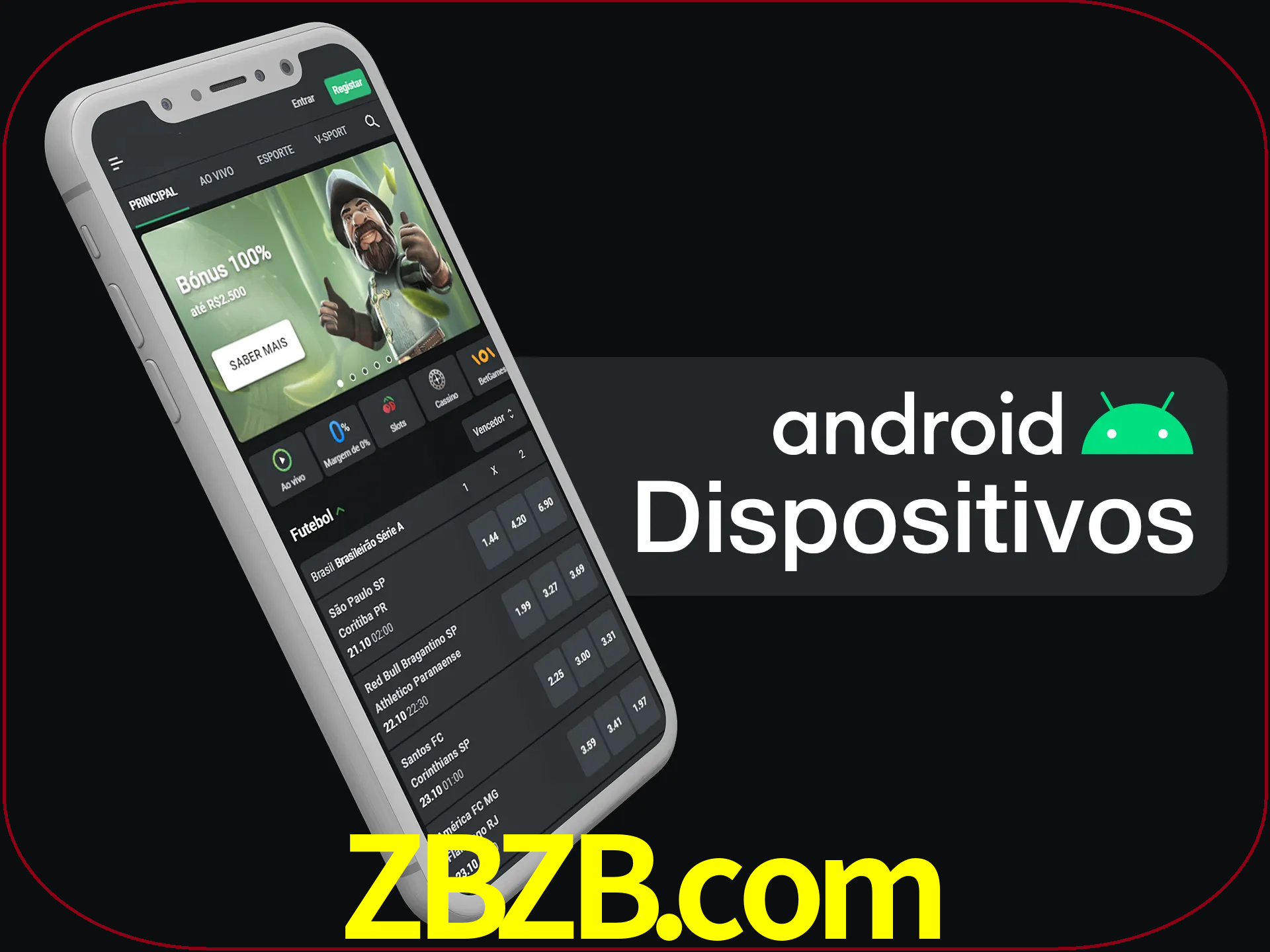 O aplicativo suporta a maioria de todos os dispositivos Android.