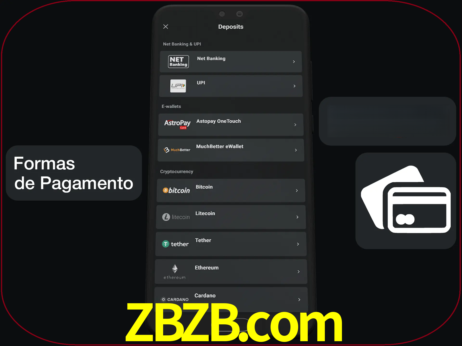 Escolha a forma de pagamento de sua preferência.